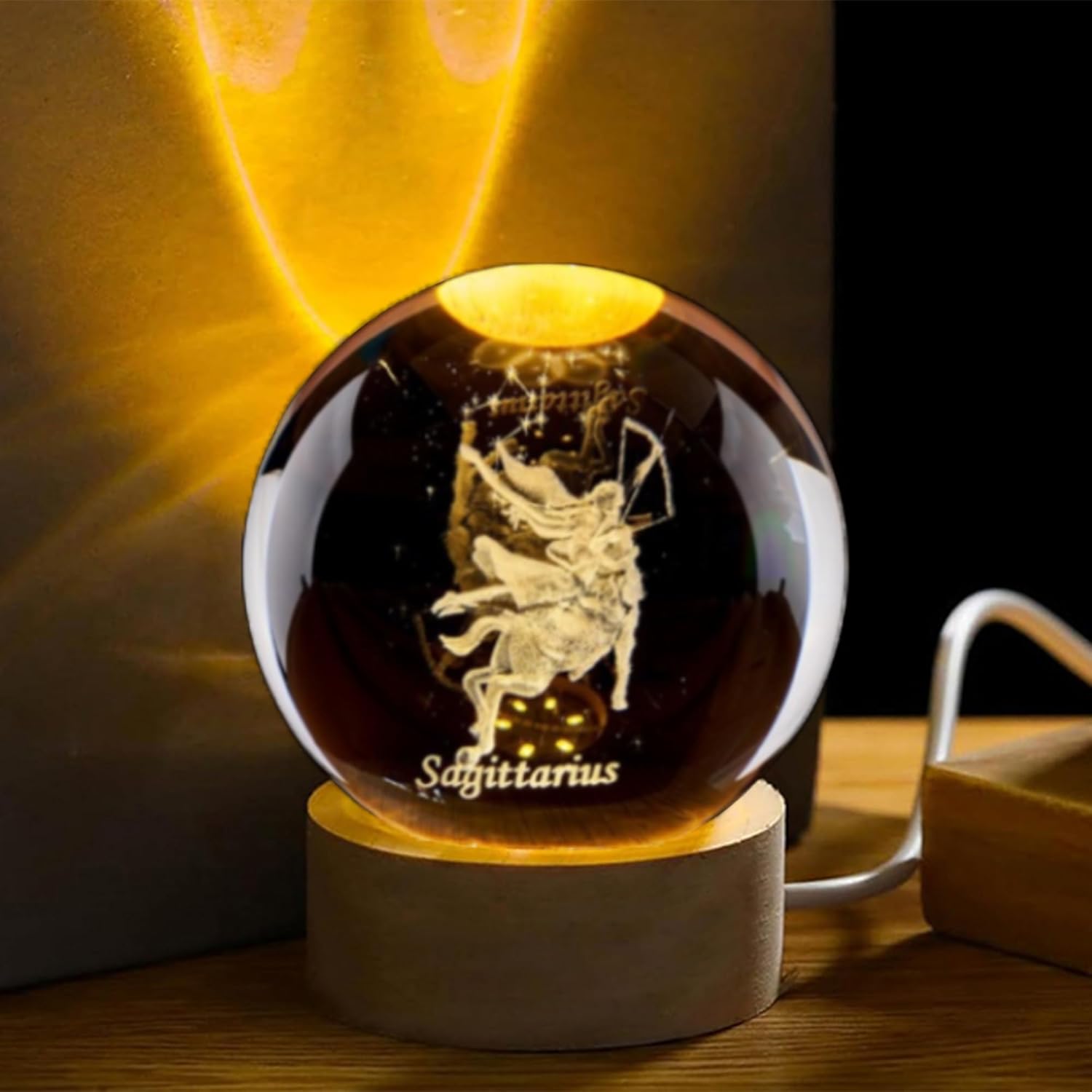Paper Weight Crystal - Sfera di cristallo 3D Sagittario con